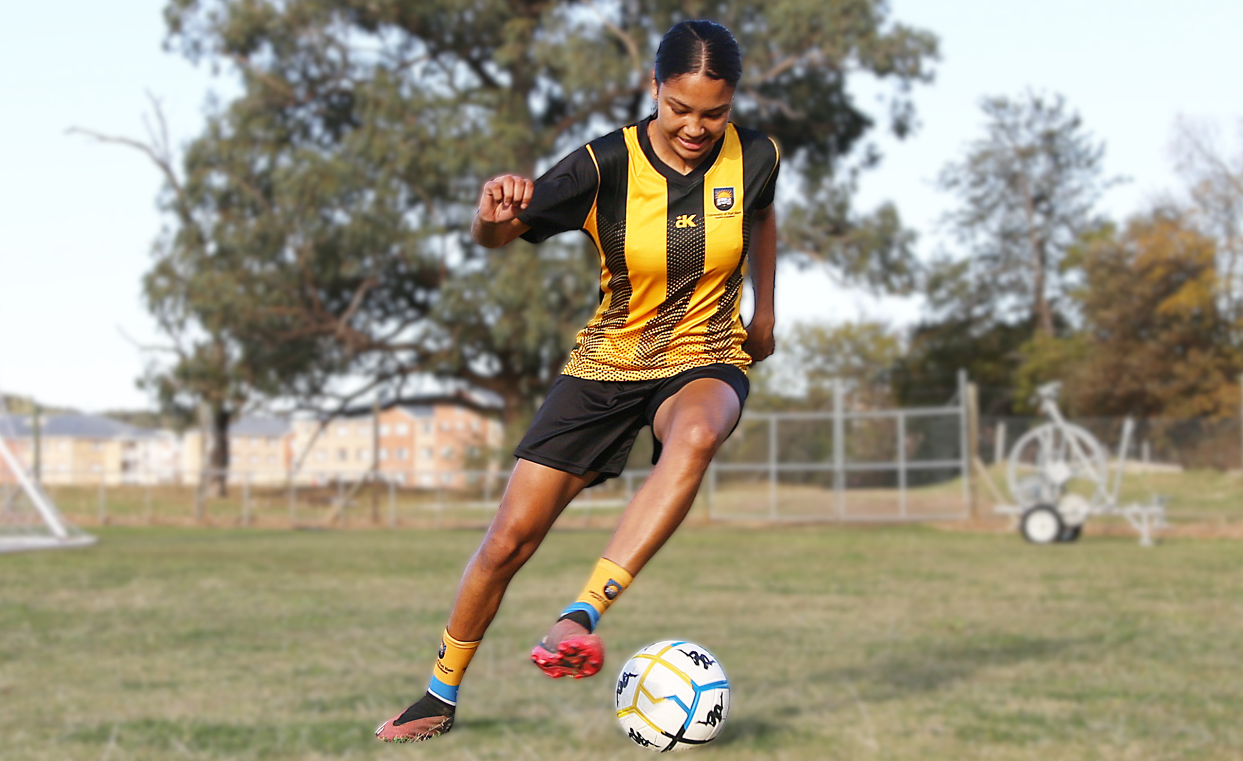 University of Fort Hare Baby Wolves players during a women's football match