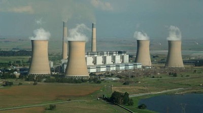 Eskom power station and electricity infrastructure in South Africa