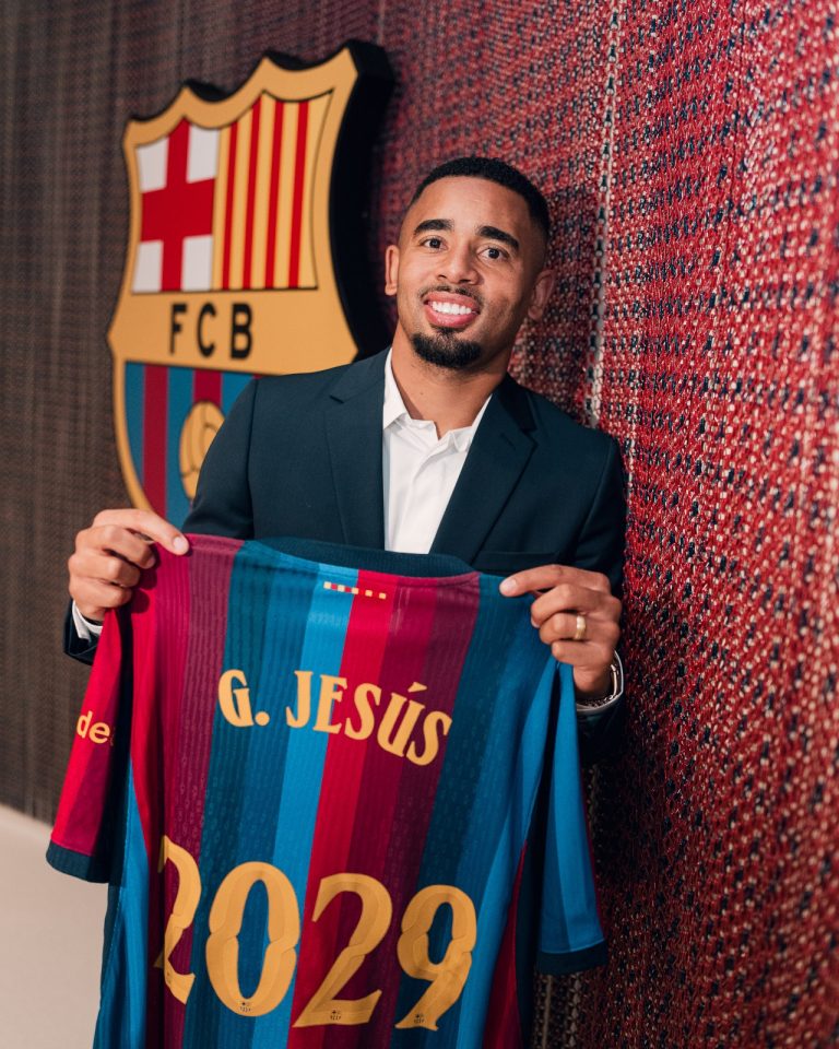 Gabriel Jesus joins Barcelona from Arsenal in deadline-day transfer