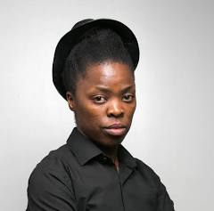 Zanele Muholi at a South African art exhibition