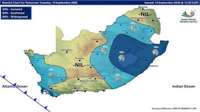 South Africa weather warning